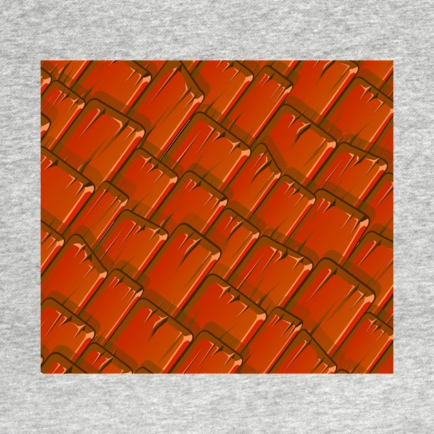 Orange Abstract Wooden Art by Tshirtstory